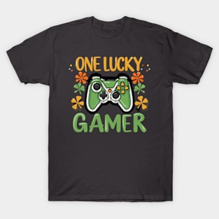 One Lucky Gamer , Funny Gamer T-Shirt